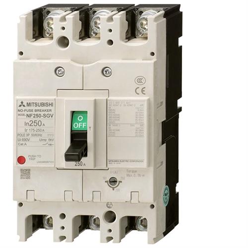MCCB MITSUBISHI 3P 175-250A 36kA chỉnh dòng 0.7-1.0In ( NF250-SGV )